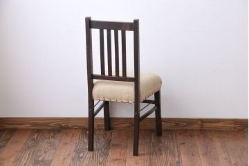 アンティーク家具　アンティーク　古いナラ材のダイニングチェア(2)