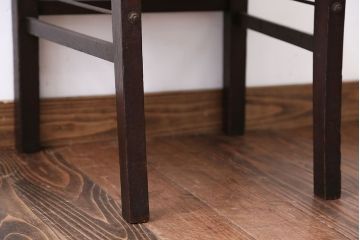 アンティーク家具　アンティーク　古いナラ材のダイニングチェア(2)