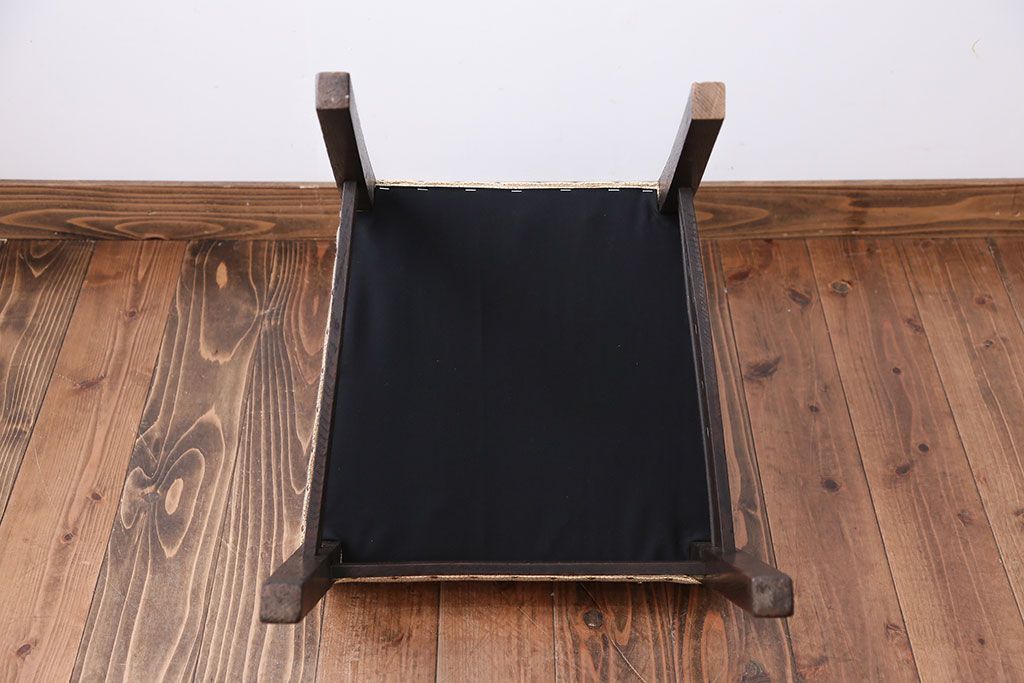 アンティーク家具　アンティーク　古いナラ材のダイニングチェア(2)