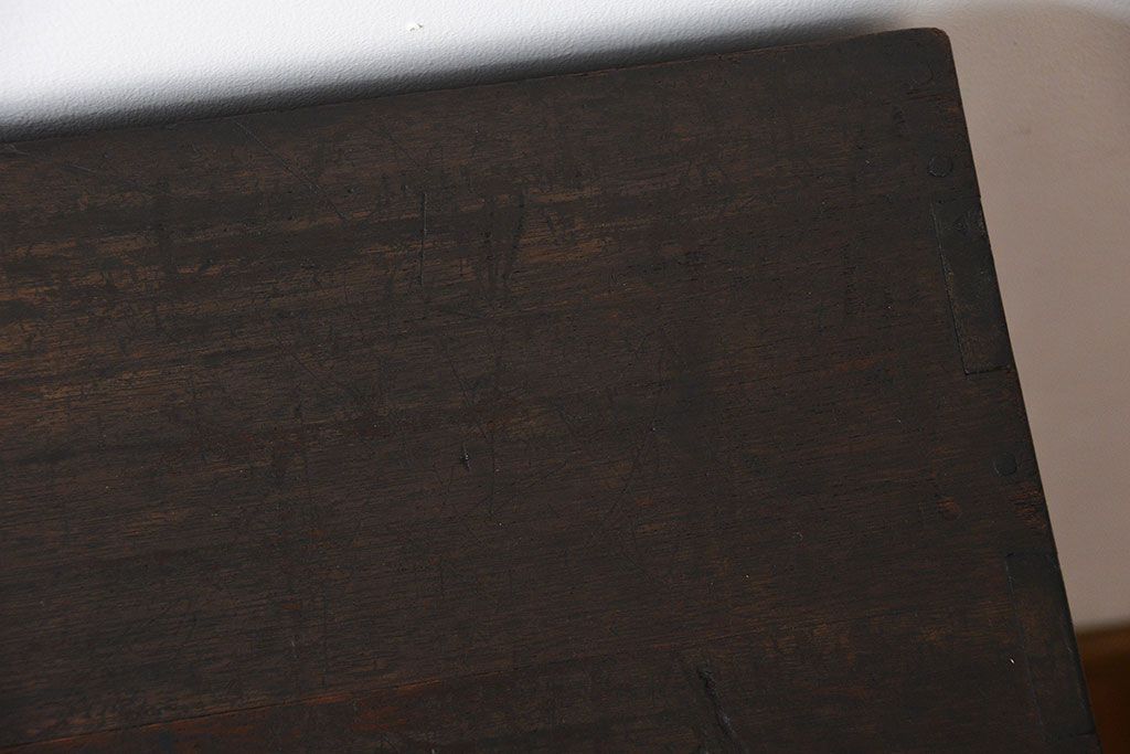 アンティーク家具　古民具・骨董　ネームプレート付き縦型小引き出し(1)