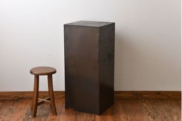 アンティーク家具　古民具・骨董　ネームプレート付き縦型小引き出し(1)