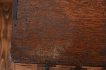 アンティーク家具　古民具・骨董　ネームプレート付き縦型小引き出し(2)