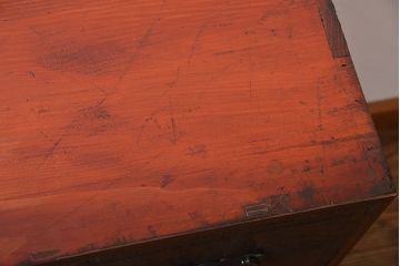 アンティーク家具　アンティーク　玉杢の美しいチェスト(2)