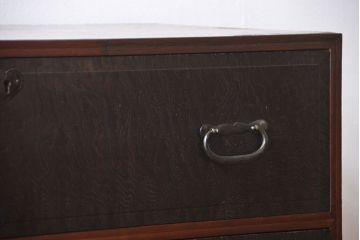 アンティーク家具　アンティーク　玉杢の美しいチェスト(2)