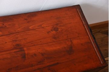 アンティーク家具　古民具・骨董　前面欅材の上品な仙台箪笥