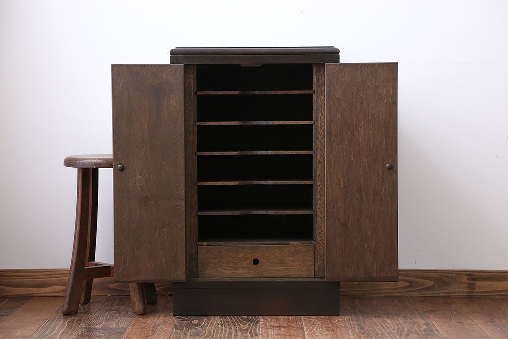 アンティーク家具　アンティーク　お洒落で小さな書類収納棚