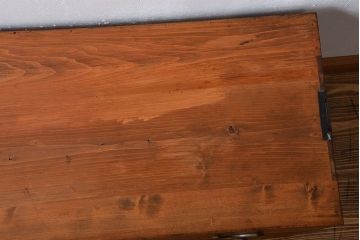 アンティーク家具　前面欅材のシンプルな時代箪笥ローボード(2)