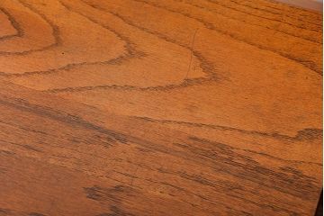 アンティーク家具　イギリスアンティーク　オーク材の折り畳み式3人掛けチャーチベンチ