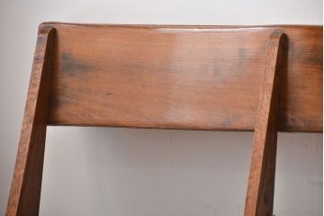 アンティーク家具　イギリスアンティーク　オーク材の折り畳み式3人掛けチャーチベンチ(2)