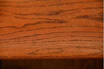 アンティーク家具　イギリスアンティーク　オーク材の折り畳み式3人掛けチャーチベンチ(2)