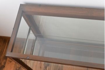 アンティーク家具　アンティーク　店舗什器にぴったりな木製ガラスケース