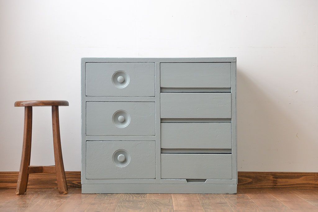 アンティーク家具　小物収納にぴったり!ペイントローチェスト