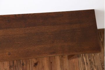 アンティーク家具　アンティーク　天板ナラ材の薄型テーブル(1)