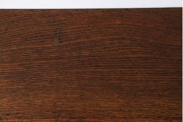 アンティーク家具　アンティーク　天板ナラ材の薄型テーブル(3)