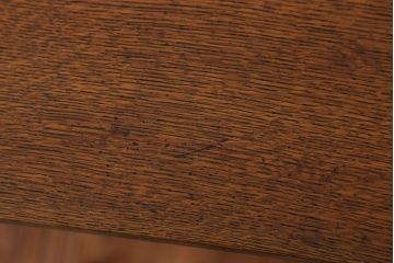 アンティーク家具　アンティーク　天板ナラ材の薄型テーブル(3)