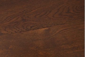 アンティーク家具　アンティーク　天板ナラ材の薄型テーブル(4)