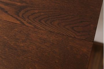 アンティーク家具　アンティーク　天板ナラ材の薄型テーブル(4)