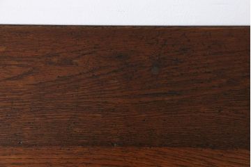 アンティーク家具　アンティーク　天板ナラ材の薄型テーブル(6)
