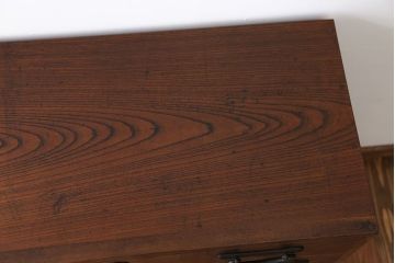 アンティーク家具　古民具・骨董　三方欅材の帳場箪笥