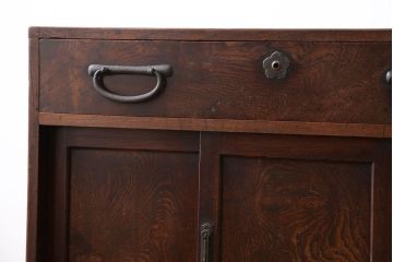 アンティーク家具　古民具・骨董　三方欅材の帳場箪笥