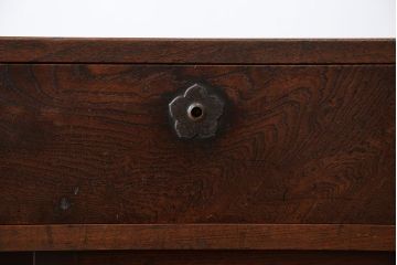 アンティーク家具　古民具・骨董　三方欅材の帳場箪笥