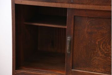 アンティーク家具　古民具・骨董　三方欅材の帳場箪笥