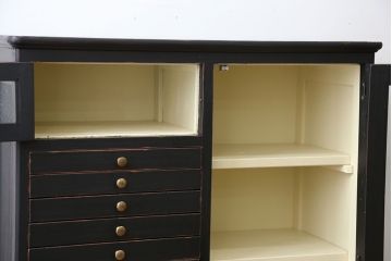アンティーク家具　アンティークペイント　おしゃれなデンタルキャビネット(ケビント)