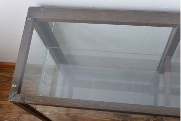 アンティーク家具　アンティーク　ナチュラルな古い木製ガラスケース