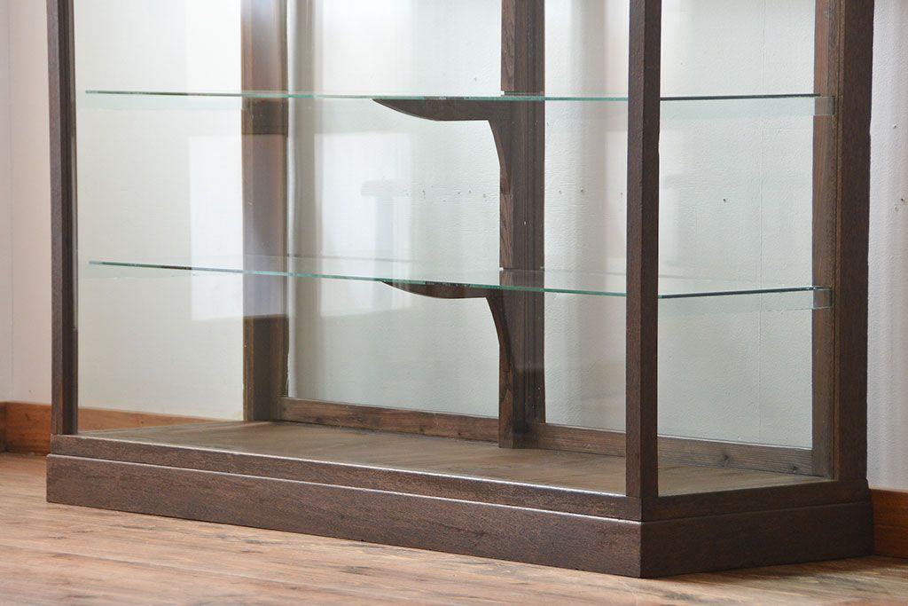 アンティーク家具　アンティーク　ナチュラルな古い木製ガラスケース