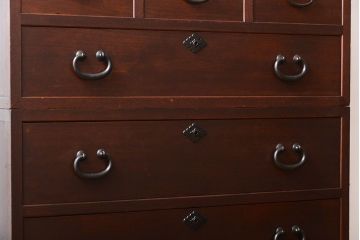 アンティーク家具　アンティーク　前面欅材の和風なチェスト