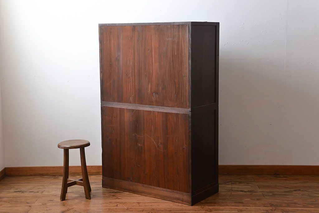 アンティーク家具　アンティーク　前面欅材の和風なチェスト