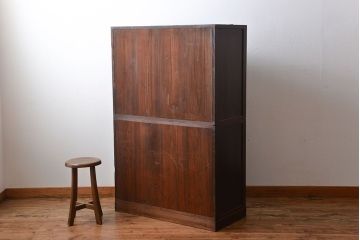 アンティーク家具　アンティーク　前面欅材の和風なチェスト