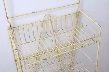 アンティーク家具　イギリスアンティーク　おしゃれなペイントアイアンラック