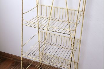 アンティーク家具　イギリスアンティーク　おしゃれなペイントアイアンラック