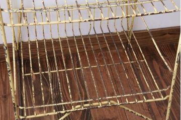 アンティーク家具　イギリスアンティーク　おしゃれなペイントアイアンラック