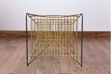 アンティーク家具　イギリスアンティーク　おしゃれなペイントアイアンラック