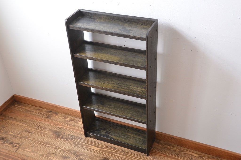 アンティーク家具　アンティーク　古い木製のシンプルな本棚
