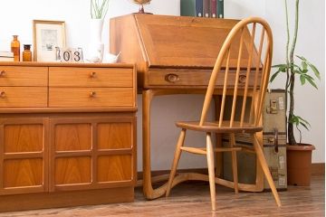 アンティーク家具　イギリス　アーコール　ライティングビューロー