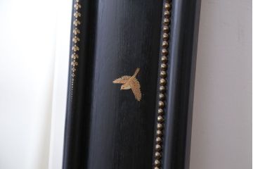 アンティーク雑貨　中古　アジアンテイストな大きな額縁ミラー