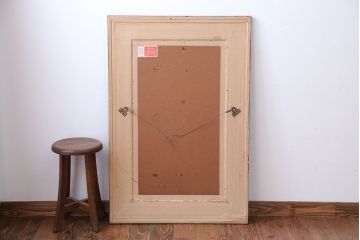 アンティーク雑貨　中古　アジアンテイストな大きな額縁ミラー