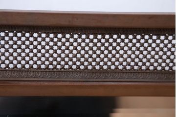 イギリスアンティーク　カットガラスファイヤースクリーン
