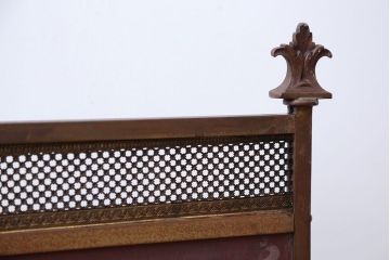 イギリスアンティーク　カットガラスファイヤースクリーン