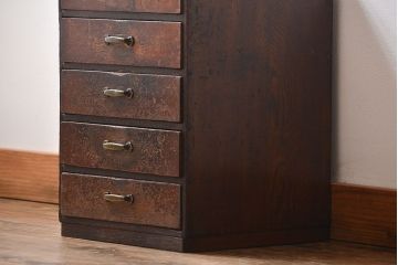 レトロ家具　昭和レトロ　古い木製のシャビーな小引き出し