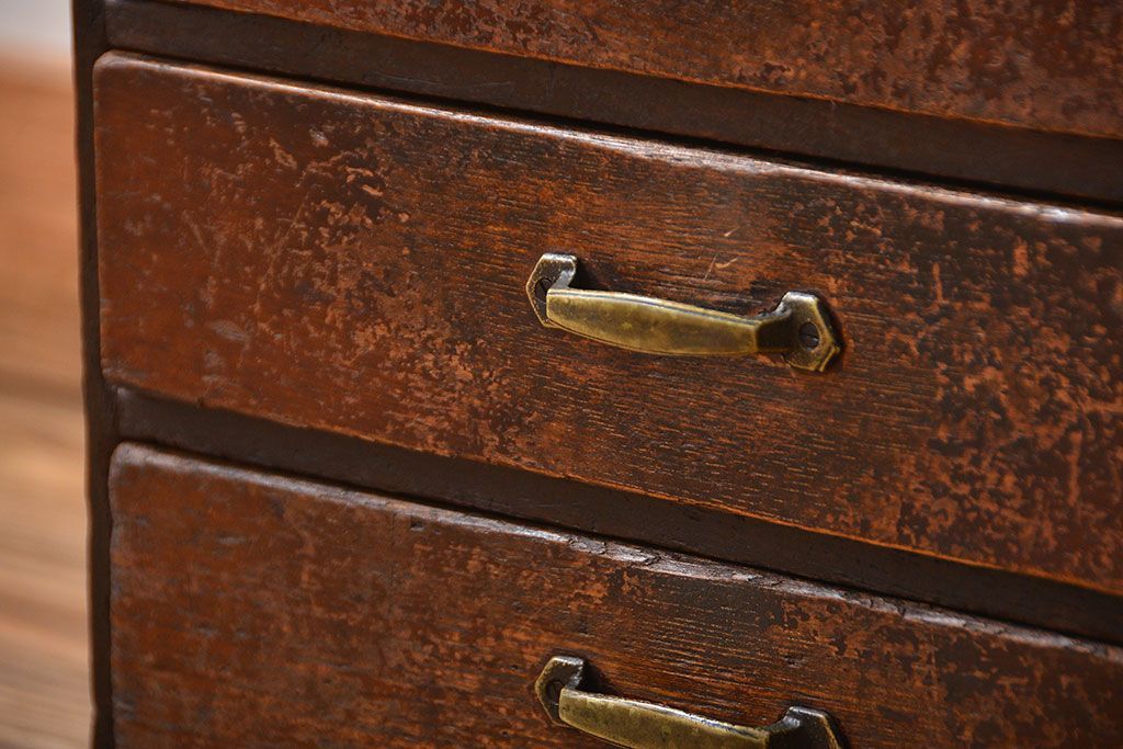 レトロ家具　昭和レトロ　古い木製のシャビーな小引き出し