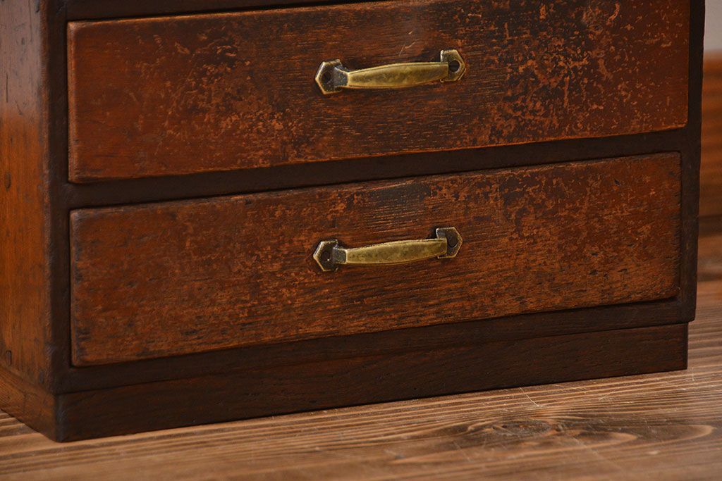 レトロ家具　昭和レトロ　古い木製のシャビーな小引き出し