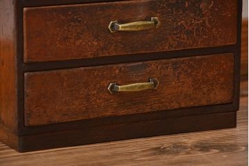 レトロ家具　昭和レトロ　古い木製のシャビーな小引き出し