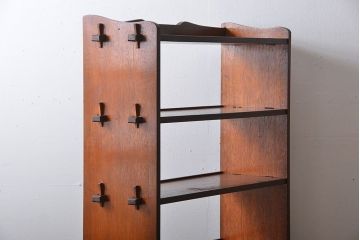 レトロ家具　昭和レトロ　大きくシンプルな楔(くさび)式本棚