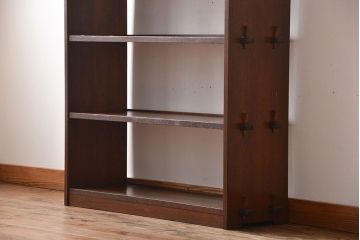 レトロ家具　昭和レトロ　大きくシンプルな楔(くさび)式本棚