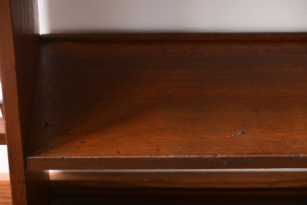 レトロ家具　昭和レトロ　大きくシンプルな楔(くさび)式本棚