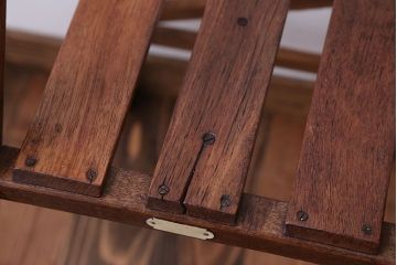 アンティーク雑貨　イギリスアンティーク　古い木製の折り畳み式ステップラダー(2)